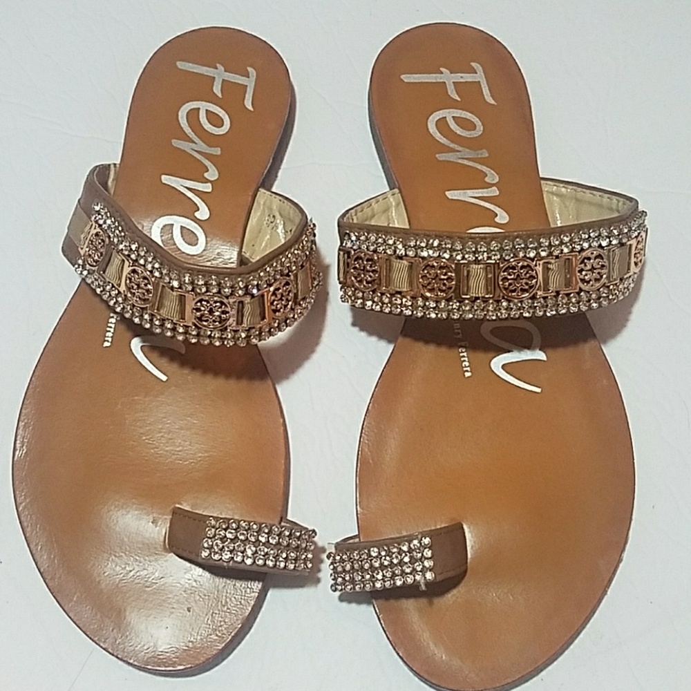 Ferrera for Henry Ferrera embellished sandals sz7